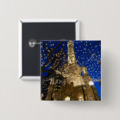 Chicago bij Christmastime Vierkante Button 5,1 Cm (Voorkant /achterkant)