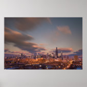 Chicago bij Dusk Poster (Voorkant)