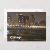 Chicago bij nacht briefkaart (Voorkant / Achterkant)