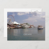 Chicago:  Bij Navy Pier Briefkaart (Voorkant / Achterkant)