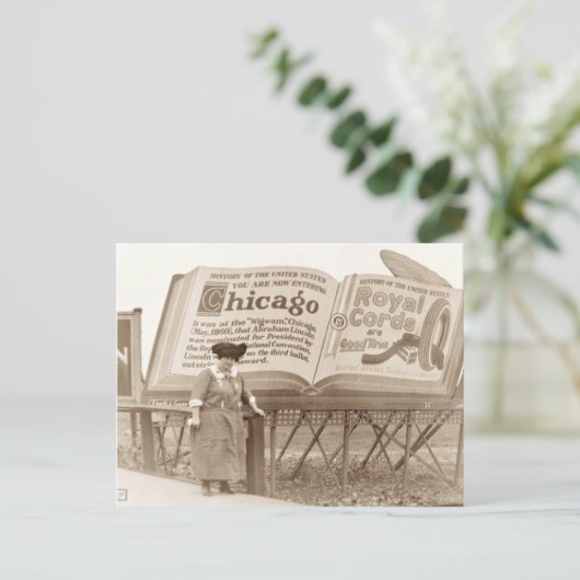  Chicago Billboard Briefkaart (Staand voorkant)