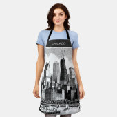 Chicago Black White Schort (Gedragen)