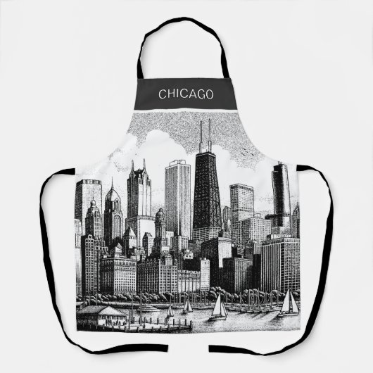 Chicago Black White Schort (Voorkant)