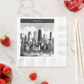 Chicago Black White Servet (Insitu)