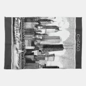 Chicago Black White Theedoek (Horizontaal)