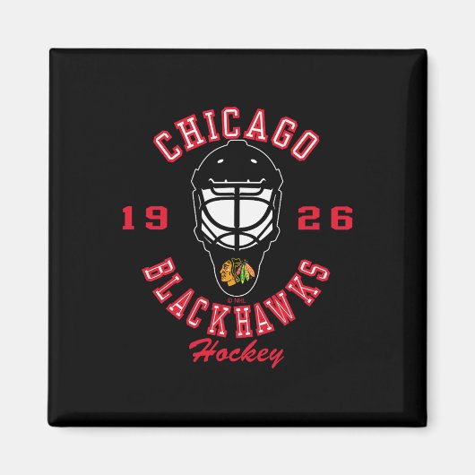 Chicago Blackhawks Hockey Mask Black Officially Li Magneet (Voorkant)