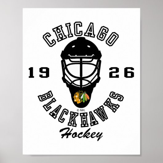 Chicago Blackhawks Hockey Mask Red Nhl Officially  Poster (Voorkant)