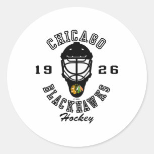 Chicago Blackhawks Hockey Mask Rood Nhl Officieel  Ronde Sticker