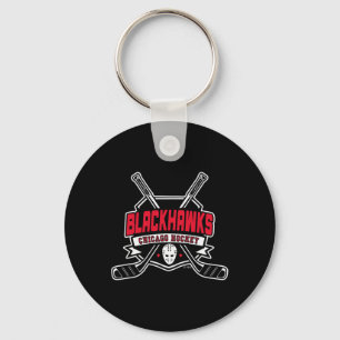 Chicago Blackhawks Hockeysticks Zwart Officieel  Sleutelhanger