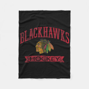 Chicago Blackhawks Vintage Hockey Grijs Officieel  Fleece Deken