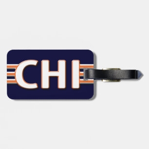 Chicago Blauw en Oranje Bagage Label