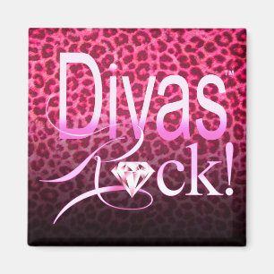 CHICAGO BLING - Luipaard "Divas Rock!" Magneet
