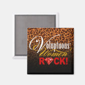 CHICAGO BLING - Luipaard "Voluptuous Women Rock!" Magneet (Voorkant / Achterkant)