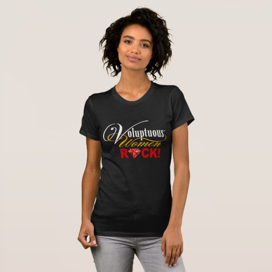 CHICAGO BLING - "Voluptuous Women Rock!" T-shirt (Voorkant volledig)