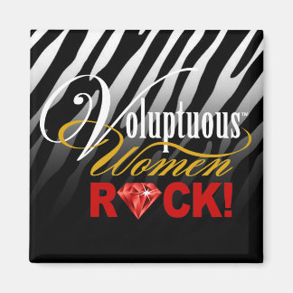 CHICAGO BLING - Zebra "Voluptuous Women Rock!" Magneet