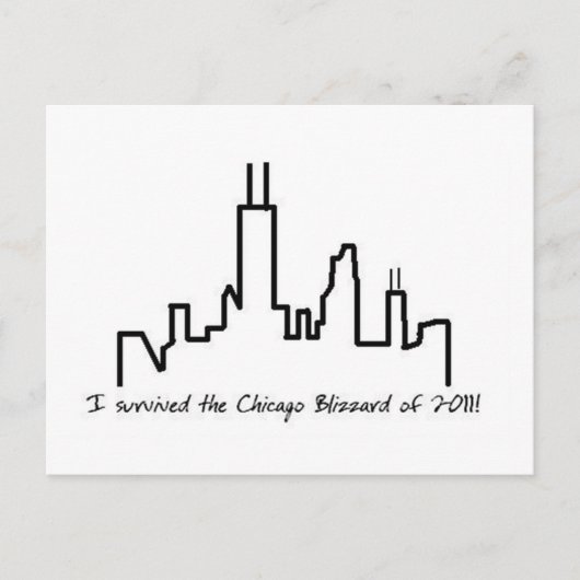 Chicago Blizzard Briefkaart (Voorkant)