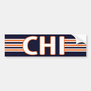 Chicago Blue en Sinaasappel Bumpersticker