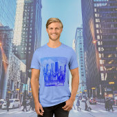 CHICAGO Blue Graphic T-shirt Tri-Blend Shirt