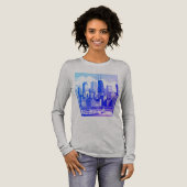 Chicago Blue Graphic T-Shirt Tri-Blend Shirt (Voorkant)
