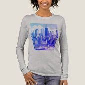 Chicago Blue Graphic T-Shirt Tri-Blend Shirt (Voorkant)