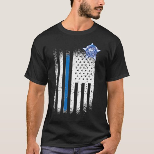Chicago Blue Line  T-shirt (Voorkant)