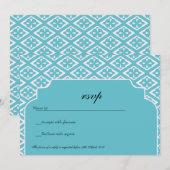 Chicago Blue - RSVP-kaarten Kaart (Voorkant / Achterkant)