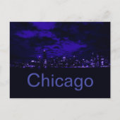 Chicago Blue Skyline Briefkaart (Voorkant)