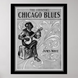 "Chicago Blues" 1915 — Muziek voor vellen 16x20 af Poster