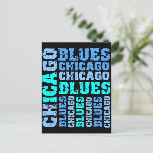 CHICAGO BLUES BRIEFKAART (Staand voorkant)