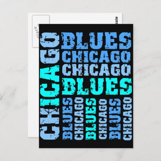 CHICAGO BLUES BRIEFKAART (Voorkant / Achterkant)