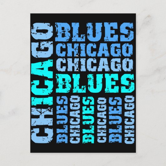 CHICAGO BLUES BRIEFKAART (Voorkant)