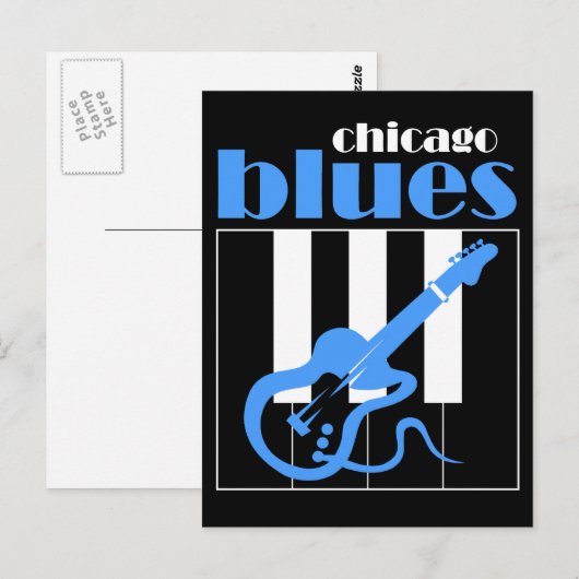 Chicago blues briefkaart (Voorkant / Achterkant)
