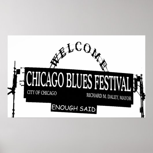Chicago Blues Fest genoeg zei: Poster (Voorkant)