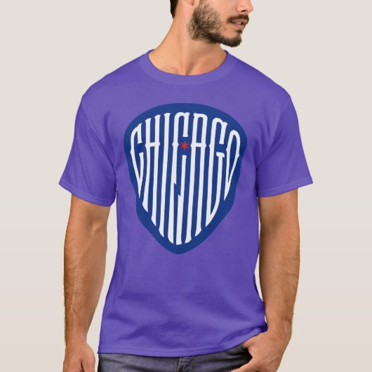 Chicago Blues Guitar Pick T-shirt (Voorkant)