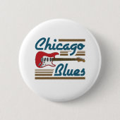 Chicago Blues Musician Guitar Ronde Button 5,7 Cm (Voorkant)