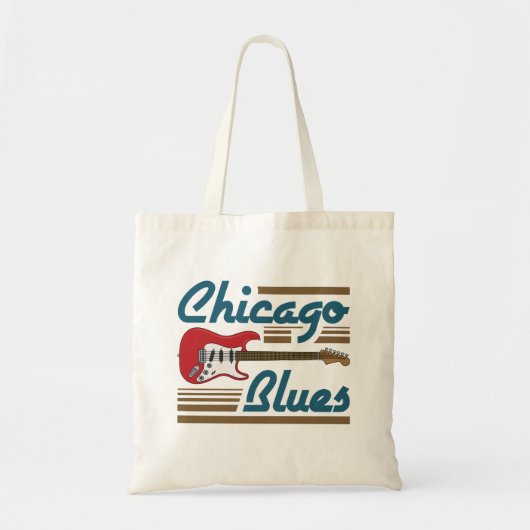 Chicago Blues Musician Guitar Tote Bag (Voorkant)