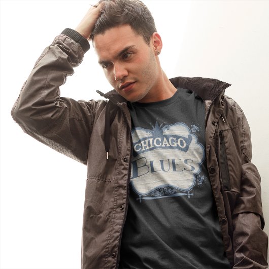 Chicago Blues Muziek  T-shirt Mannen Vrouwen Un