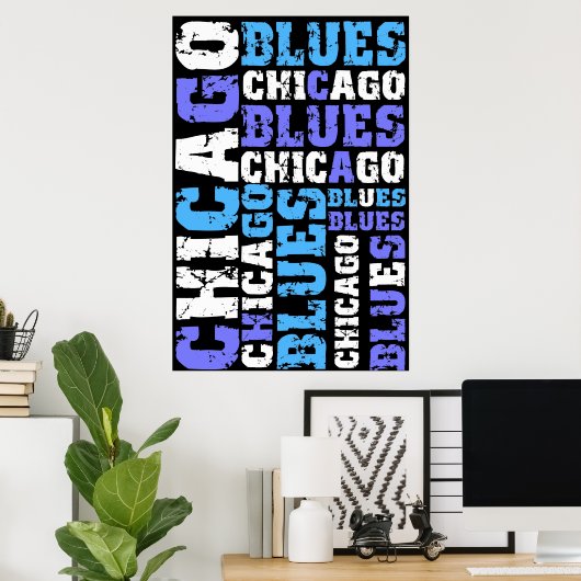 CHICAGO BLUES POSTER (Thuiskantoor)