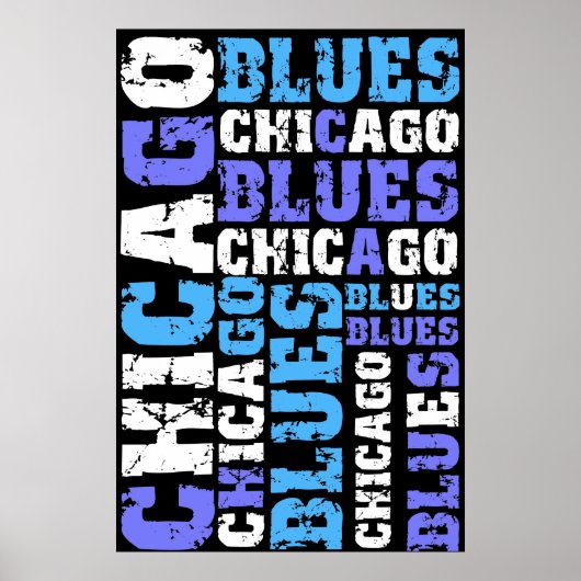 CHICAGO BLUES POSTER (Voorkant)