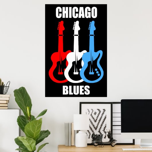 Chicago Blues Poster (Thuiskantoor)