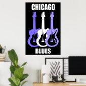 Chicago Blues Poster (Thuiskantoor)