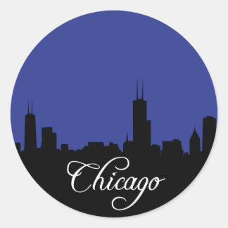 Chicago Blues Ronde Sticker