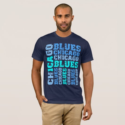 CHICAGO BLUES T-SHIRT (Voorkant volledig)
