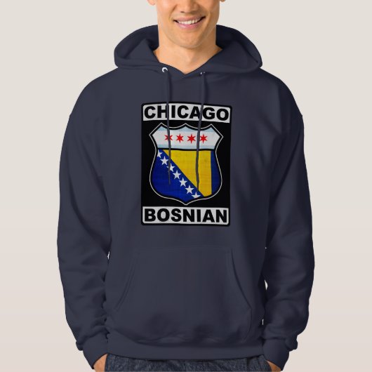 Chicago Bosnian American Design Hoodie (Voorkant)