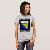 Chicago Bosnian American Design T-Shirt (Voorkant volledig)