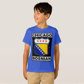 Chicago Bosnian American Design T-Shirt (Voorkant volledig)