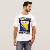 Chicago Bosnian American Design T-Shirt (Voorkant volledig)