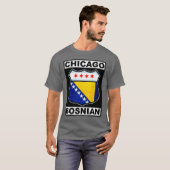 Chicago Bosnian American Design T-Shirt (Voorkant volledig)