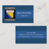 Chicago Bosnian-Amerikaanse Visitekaartjes (Voorkant / Achterkant)