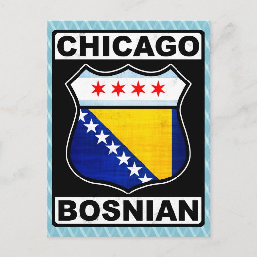 Chicago Bosniës-Amerikaans Briefkaart (Voorkant)